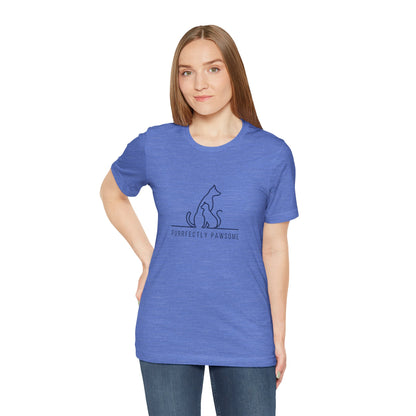 Purrfectly Pawsome. Unisex Jersey Short Sleeve Tee