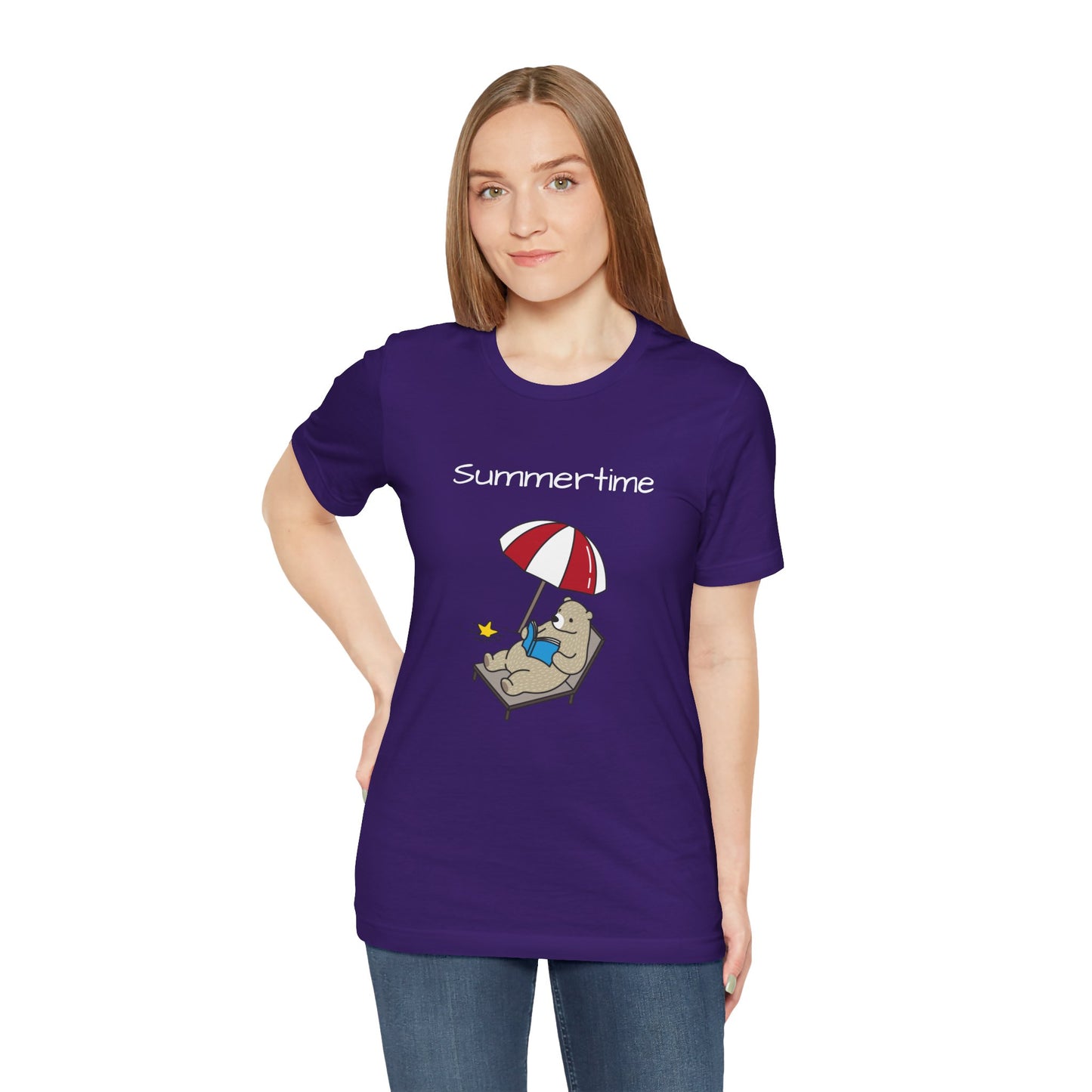 Summertime. Bear.  Unisex Jersey Short Sleeve Tee