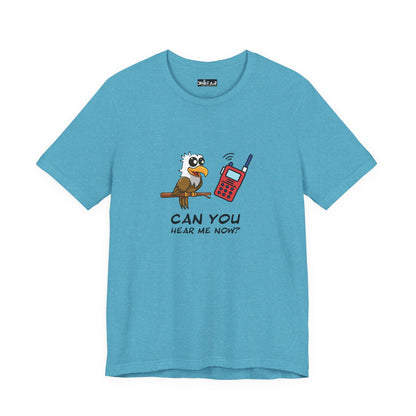 Burrowing Owl. Can You Hear Me Now? Unisex Jersey Short Sleeve Tee