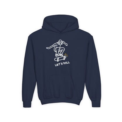 Let's Roll Skateboarder. Kids Hoodie