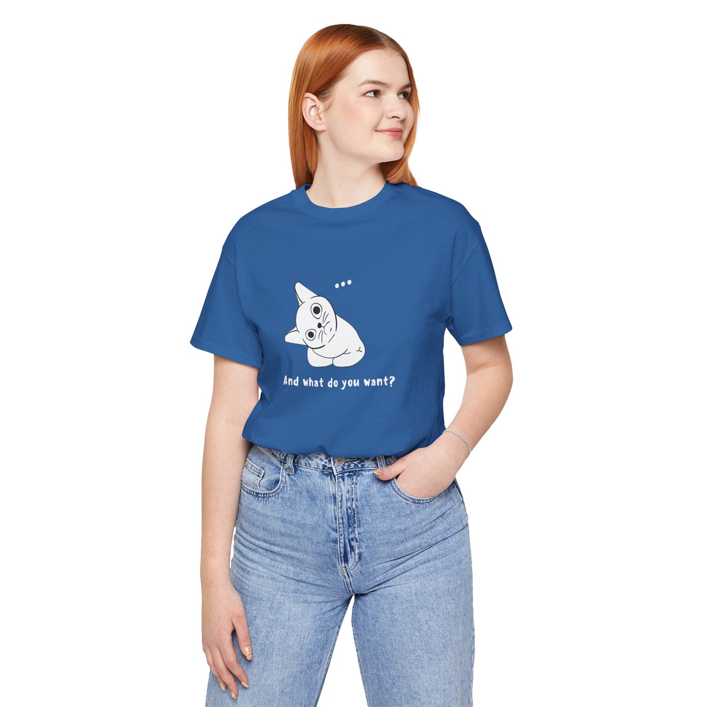 Vexing Cat Wondering What You Want. Unisex Jersey Short Sleeve Tee