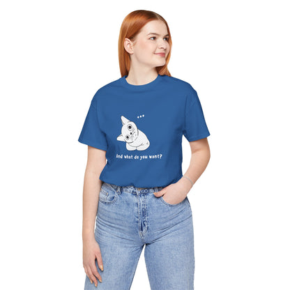 Vexing Cat Wondering What You Want. Unisex Jersey Short Sleeve Tee