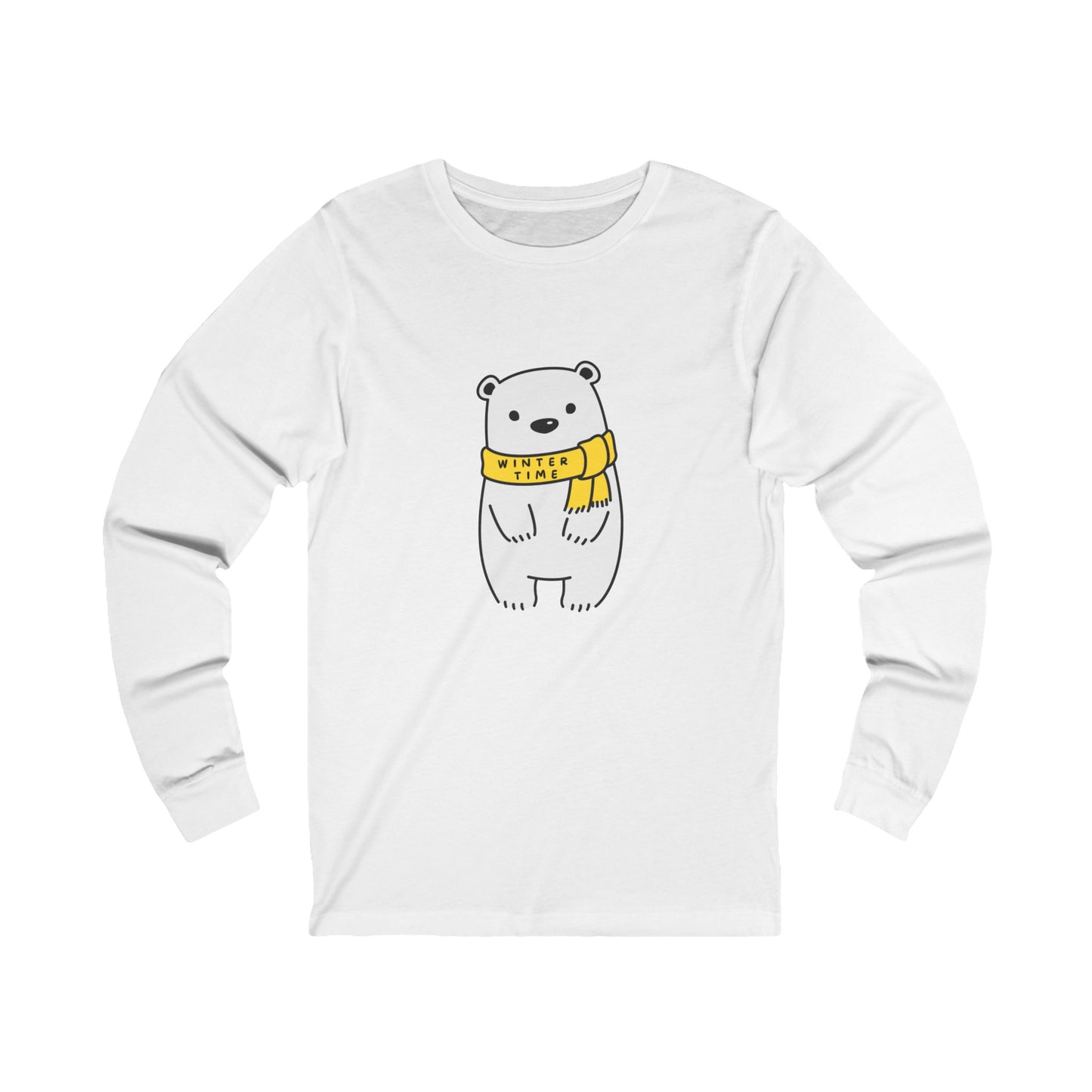 Winter Time BK Bear. Unisex Jersey Long Sleeve Tee