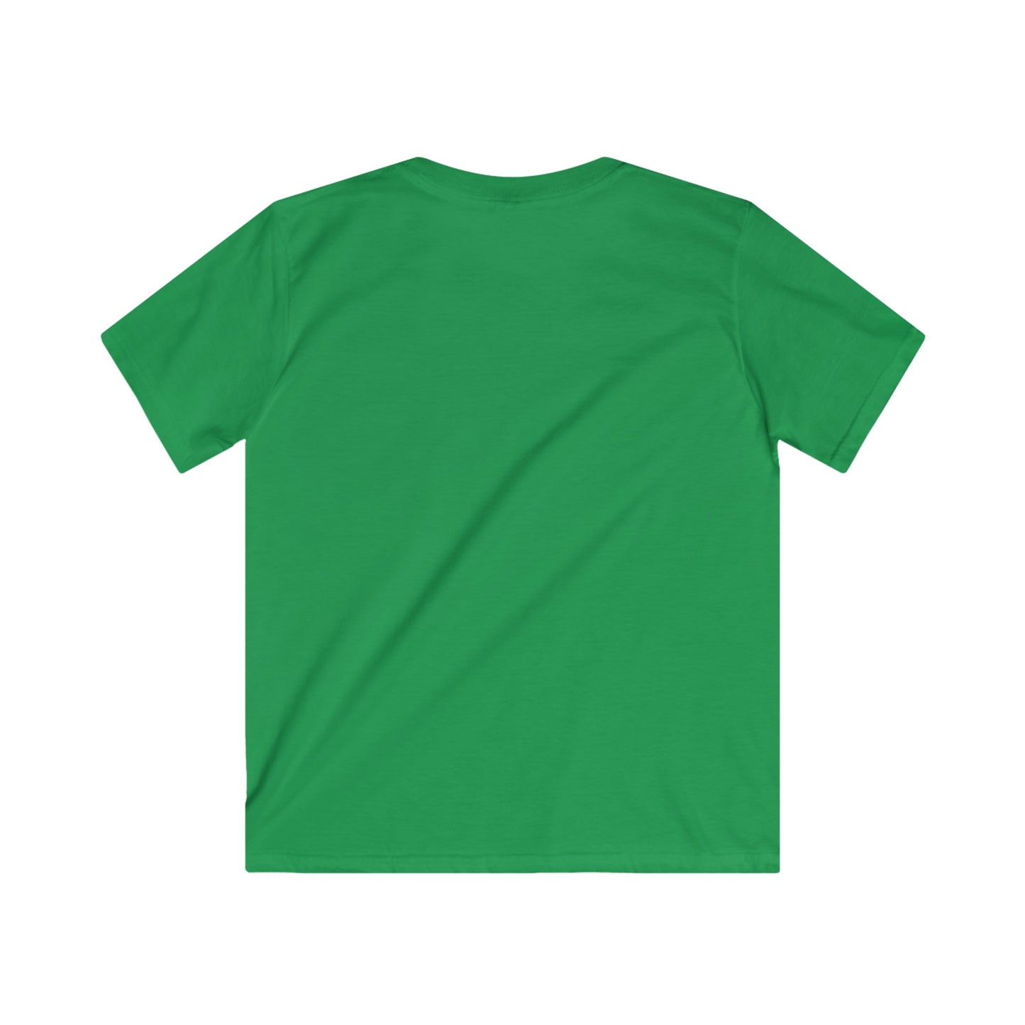 Solid Green. Kids Softstyle Tee