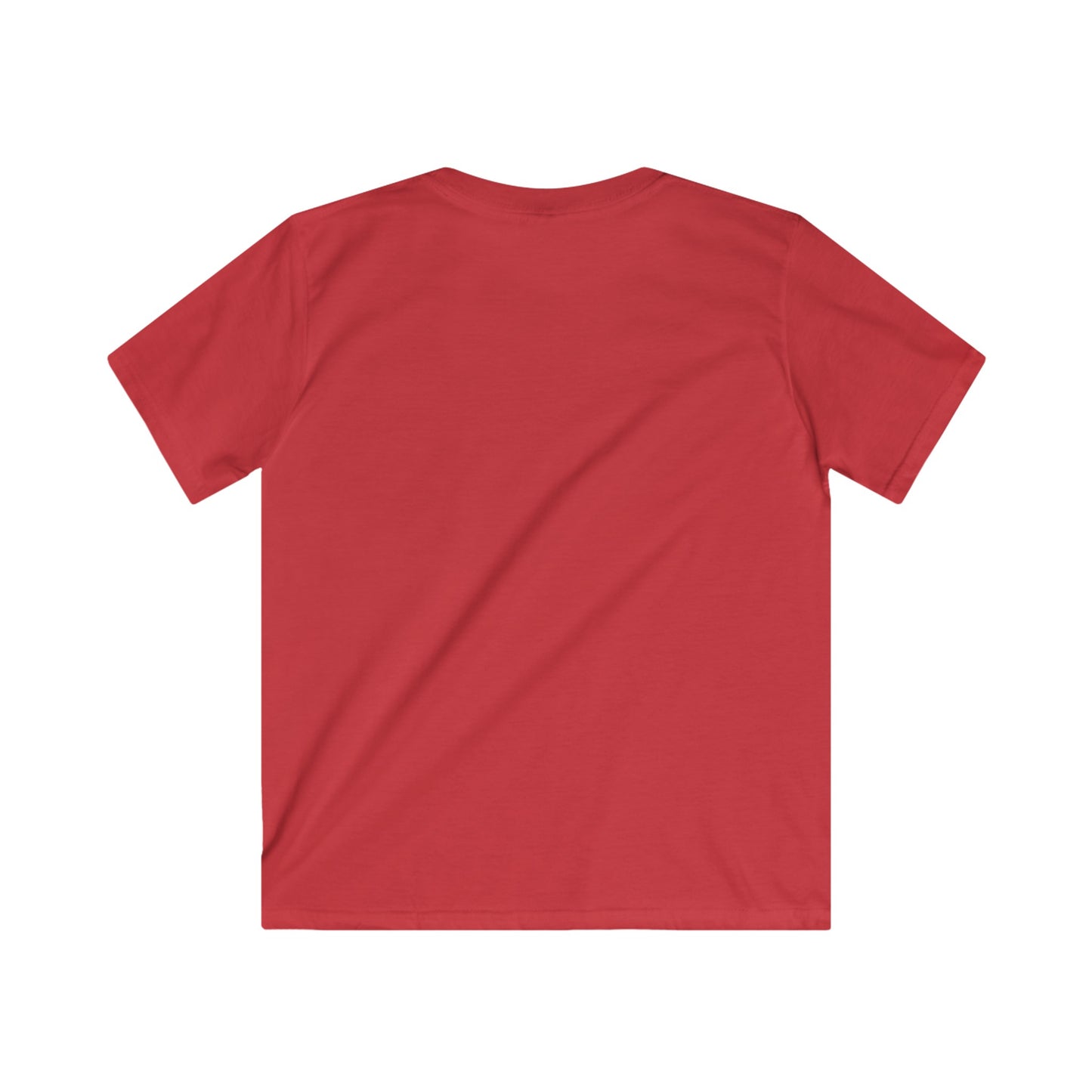 Solid Red. Kids Softstyle Tee