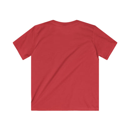 Solid Red. Kids Softstyle Tee
