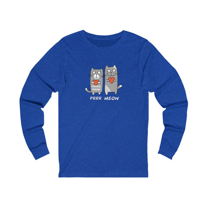 Happy Cat's. Prrr Meow. My Best Friend Has Paws. Unisex Jersey Long Sleeve Tee