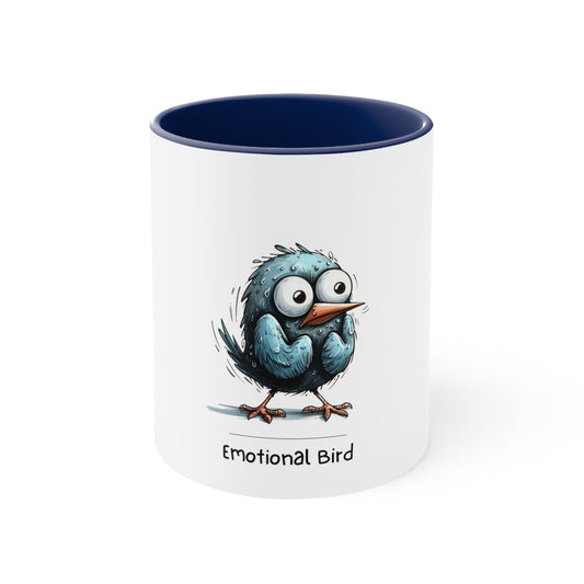 Emotional Bird. Accent Coffee Mug, 11oz