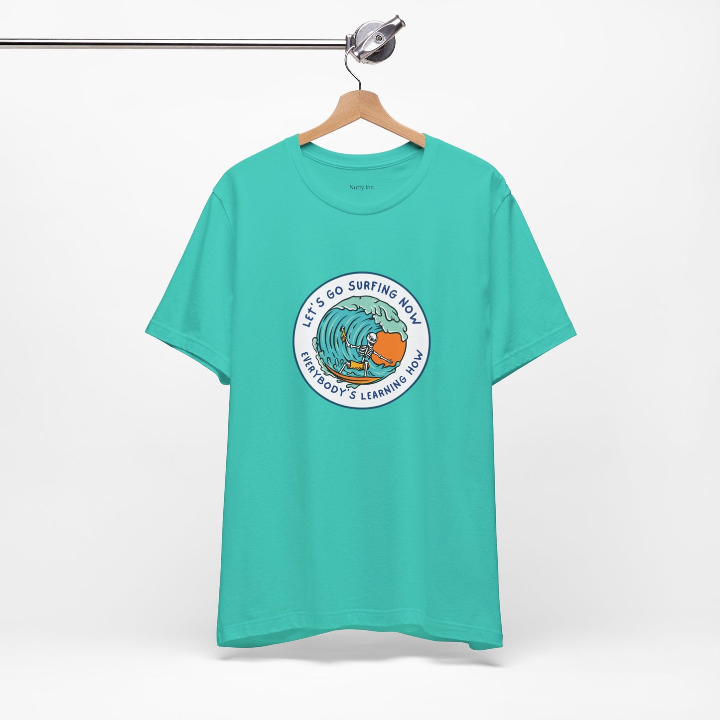 Let's Go Surfing Now. Everybody's Learning How. Unisex Jersey Short Sleeve Tee