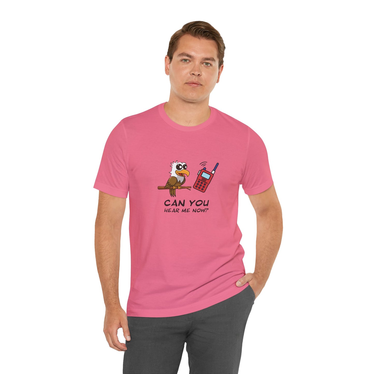 Burrowing Owl. Can You Hear Me Now? Unisex Jersey Short Sleeve Tee
