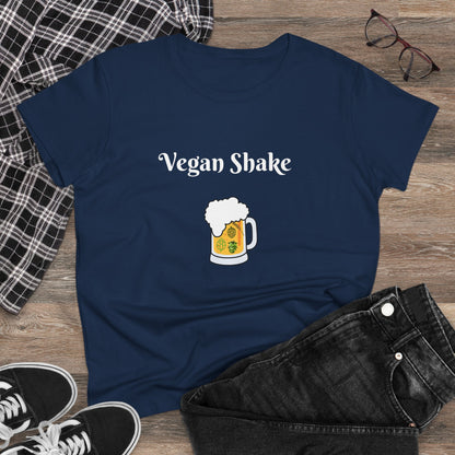 Vegan Shake.  Women's Midweight Cotton Tee