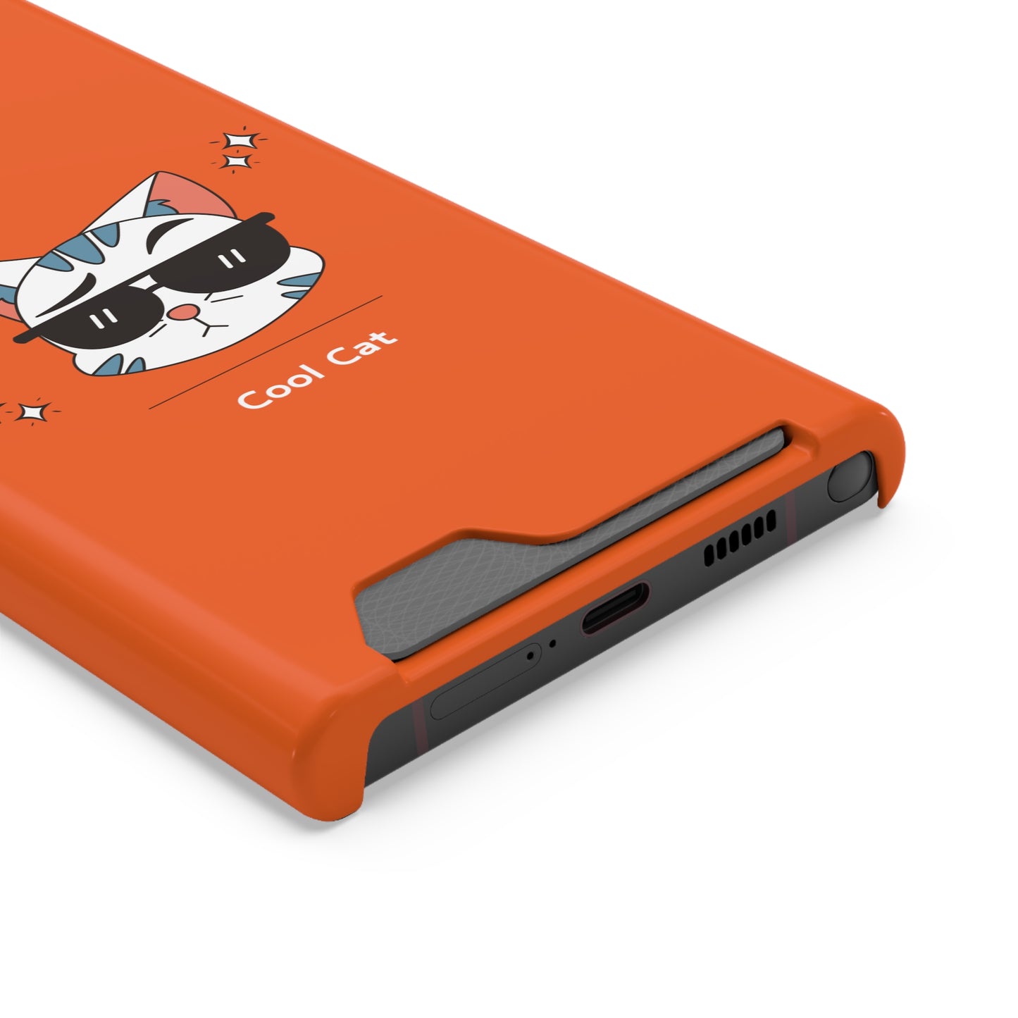 Cool Cat. Phone Case With Card Holder