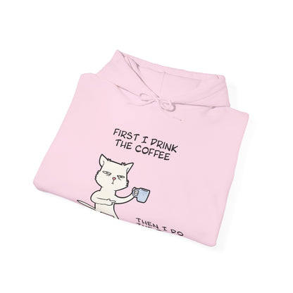 Oliver The Cat Drinking Coffee To Kick Start The Day Hoodie