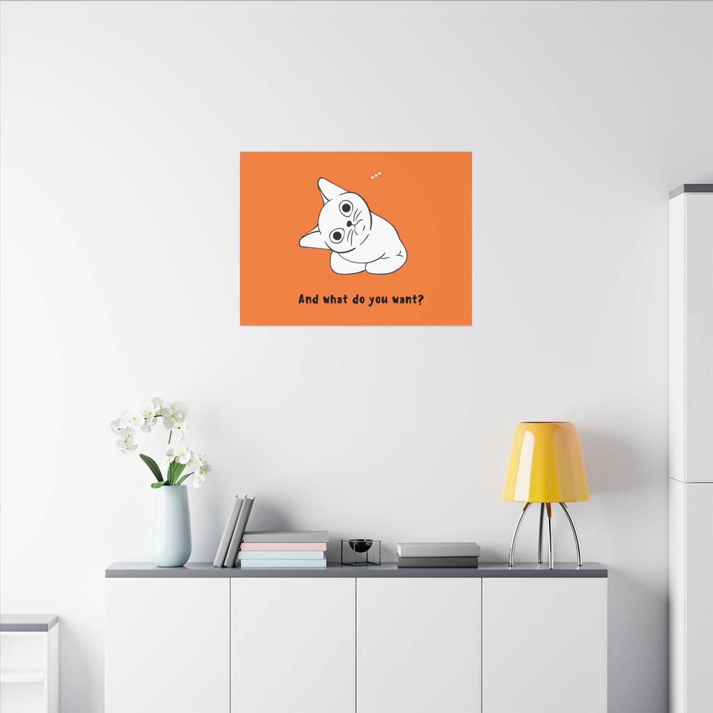 Vexing Cat Wondering What You Want. Canvas Gallery Wraps
