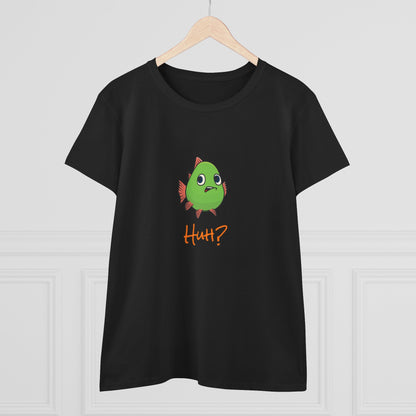 Fish In Total Disbelief. Women's Midweight Cotton Tee