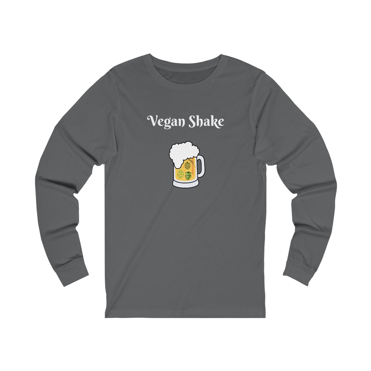 Vegan Shake.  Unisex Jersey Long Sleeve Tee