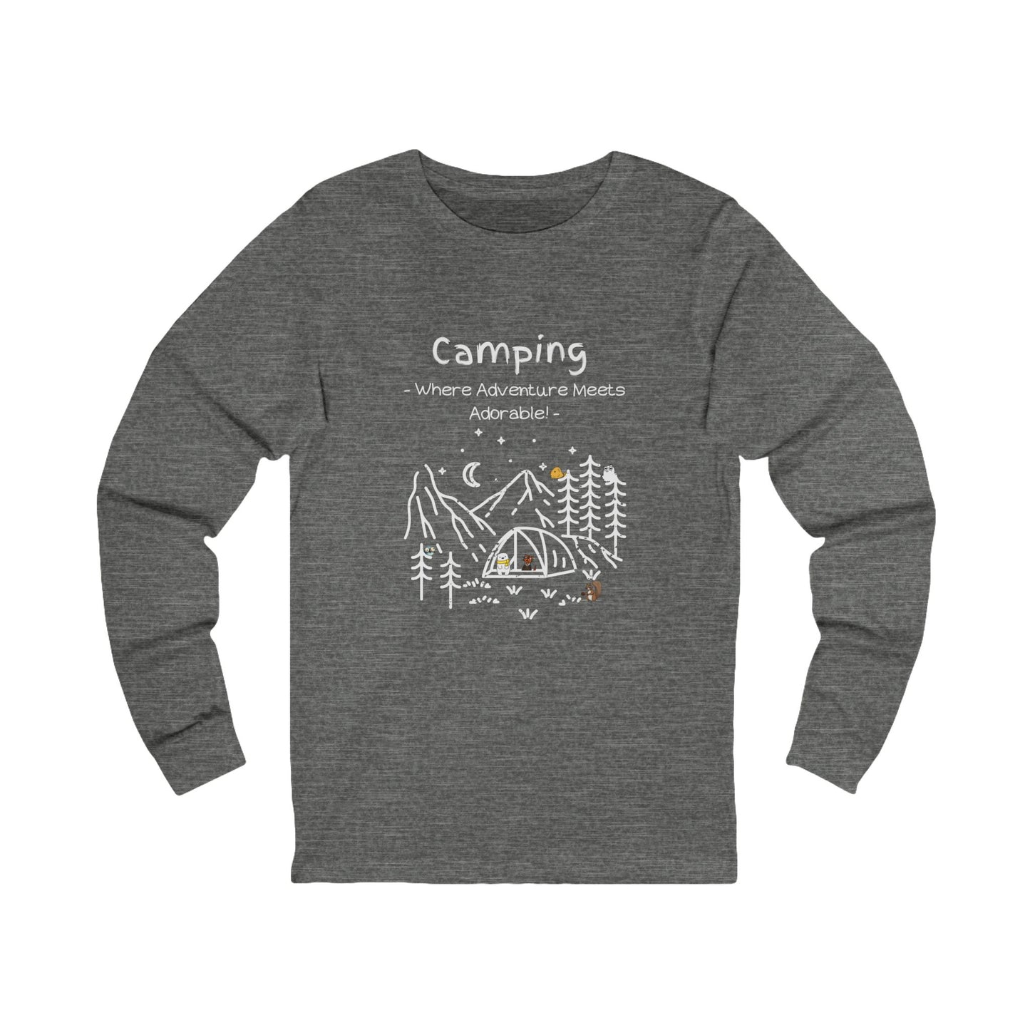 Camping. Where Adventure Meets Adorable. Unisex Jersey Long Sleeve Tee