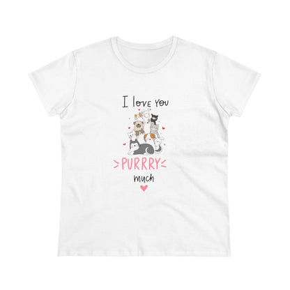 Adorable Animals that Love You Purry Much. Women's Midweight Cotton Tee