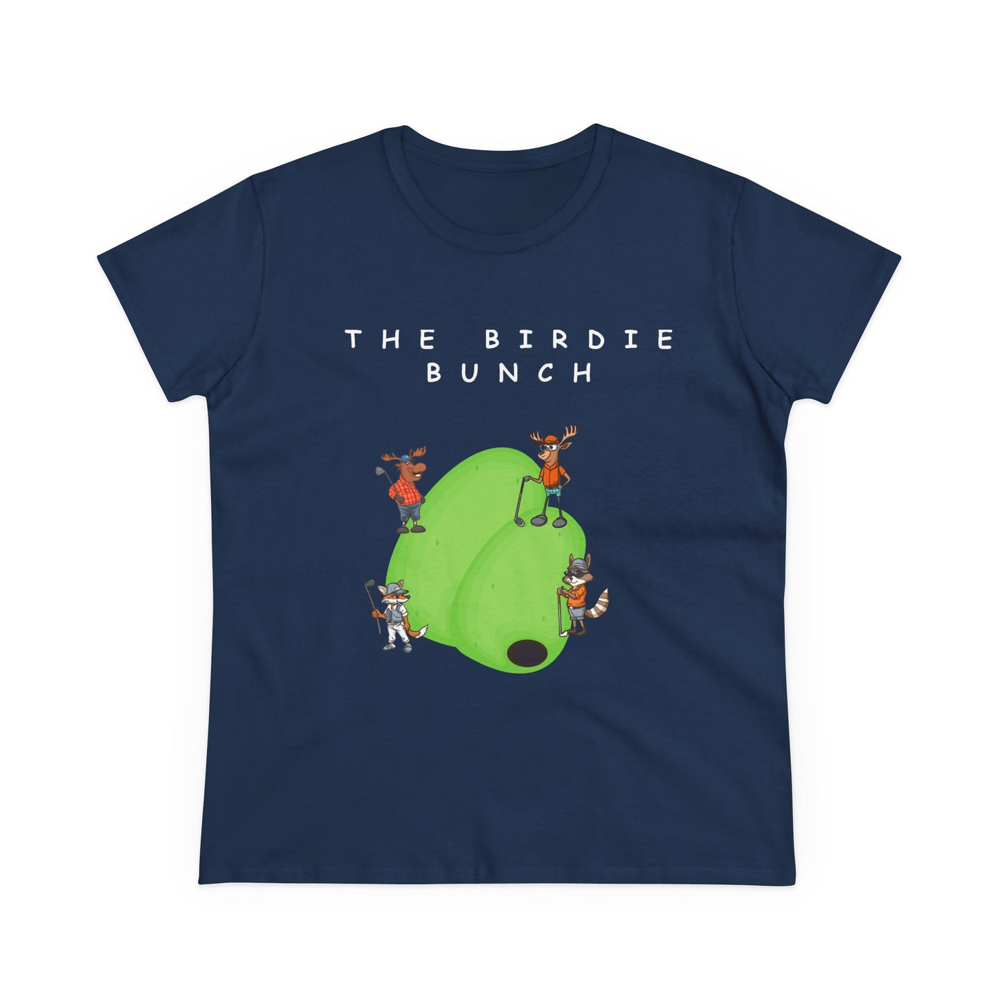 The Birdie Bunch.  Midweight Women's Cotton Tee.