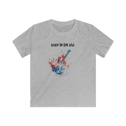 Born In The USA Guitar. Kids Softstyle Tee