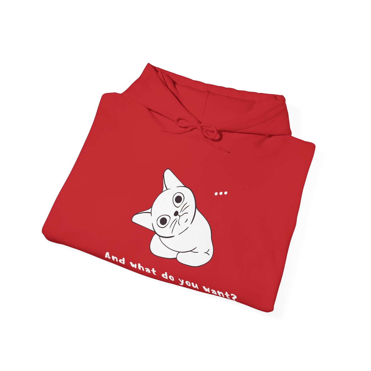 Vexing Cat Wondering What You Want.  Unisex Hooded Sweatshirt.
