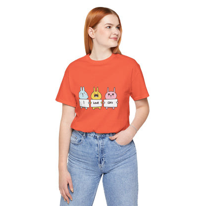 I Love Cats. Women's Unisex Jersey Short Sleeve Tee