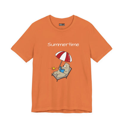 Summertime. Bear.  Unisex Jersey Short Sleeve Tee