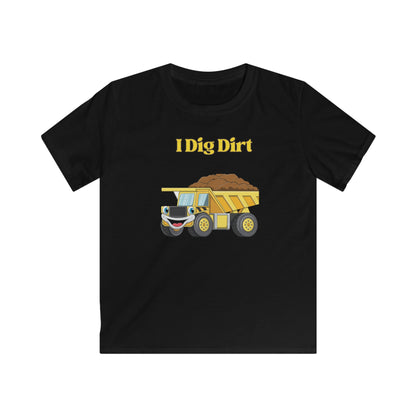 I Dig Dirt. Kids Softstyle Tee