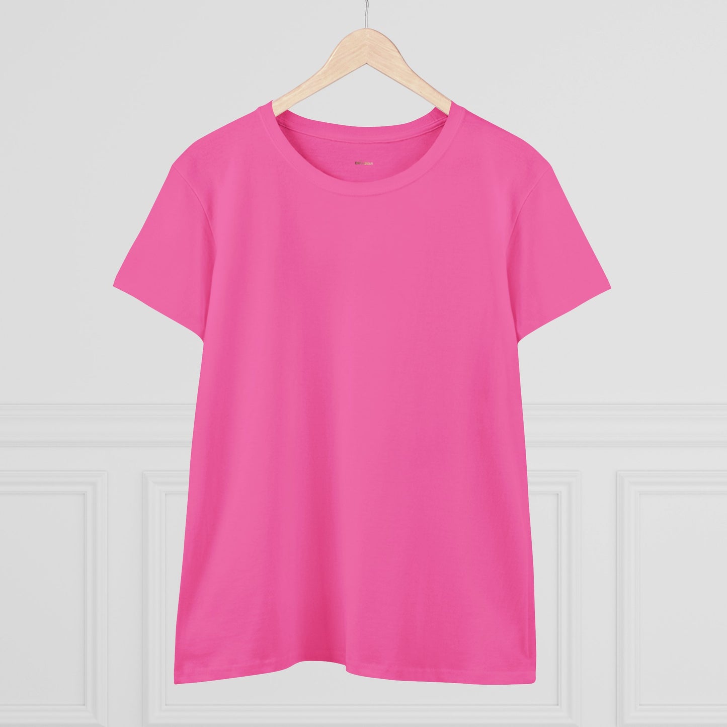 Solid Azalea. Women's Midweight Cotton Tee