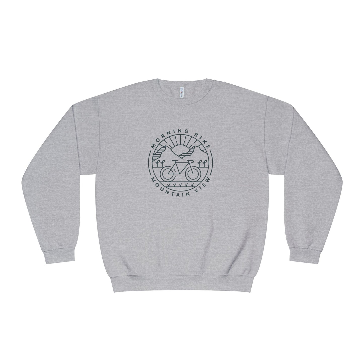 Morning Bike, Mountain View. Unisex NuBlend® Crewneck Sweatshirt