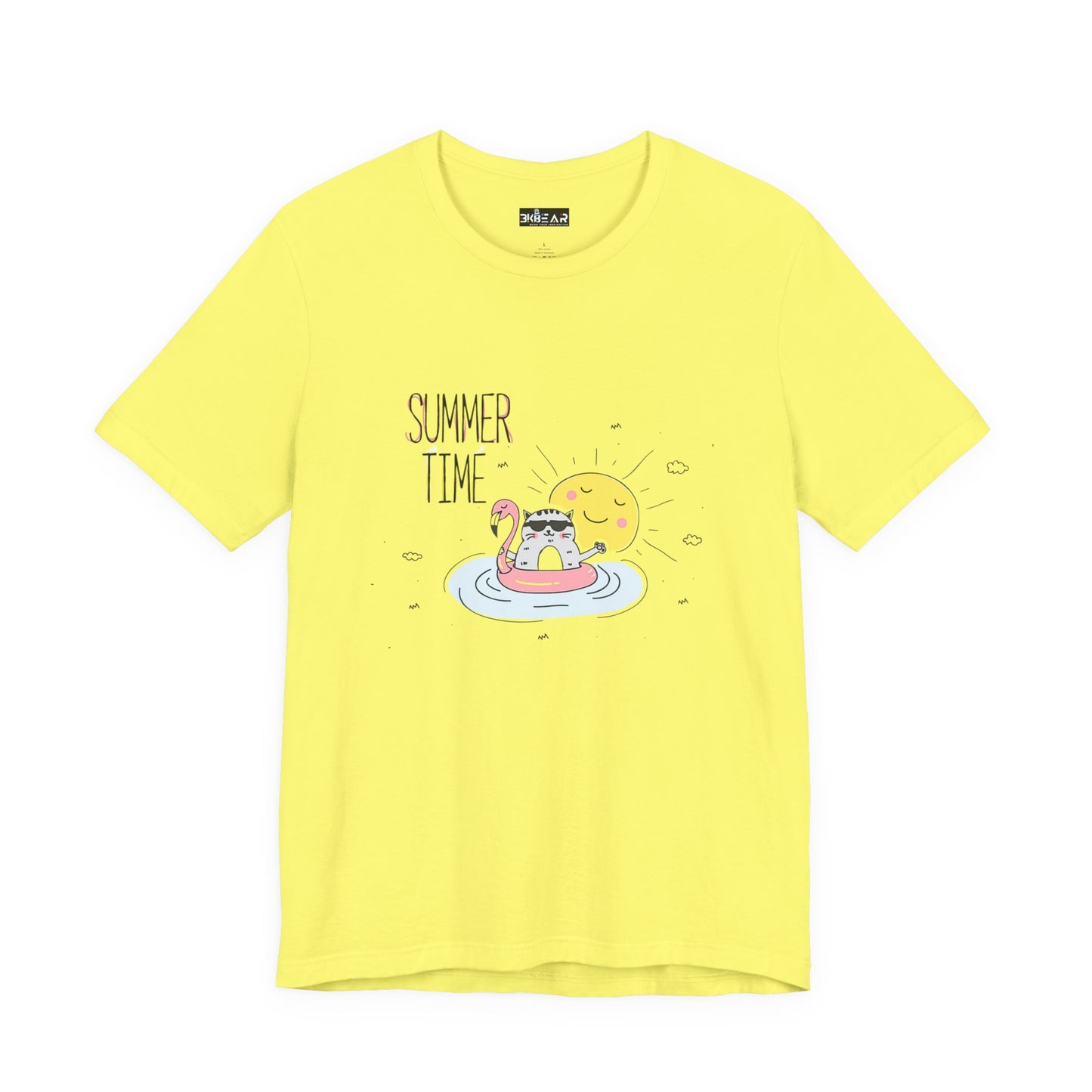 Jingles The Summertime Cat.  Women's Unisex Jersey Short Sleeve Tee