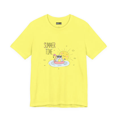 Jingles The Summertime Cat.  Women's Unisex Jersey Short Sleeve Tee