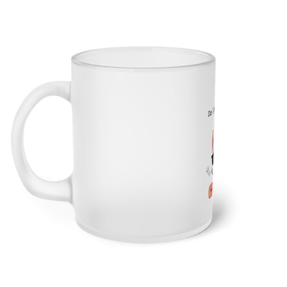 Cat. Do I Look Like I Care. Frosted Glass Mug