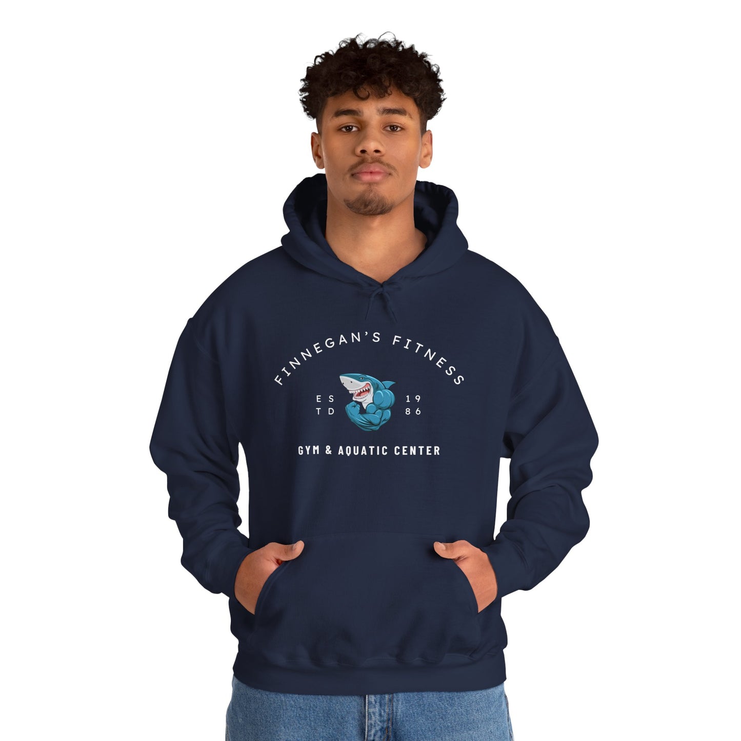Shark Gym Hoodie – Finnegan’s Fitness & Aquatic Center Sweatshirt