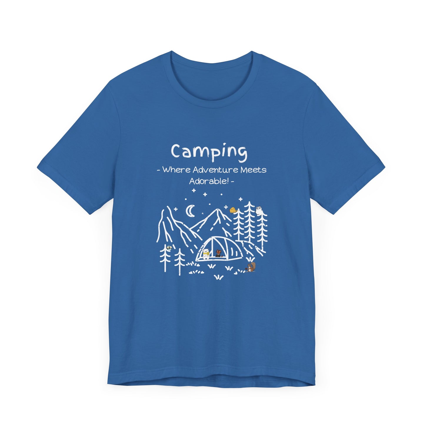 Camping. Where Adventure Meets Adorable.  Unisex Short Sleeve Tee