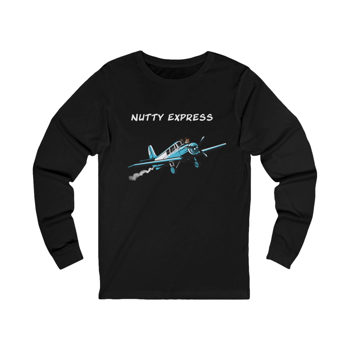 Nutty's Express Delivery. Always On-Time.  Unisex Jersey Long Sleeve Tee.