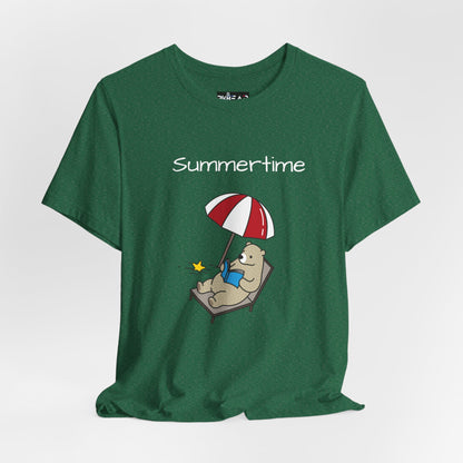 Summertime. Bear.  Unisex Jersey Short Sleeve Tee