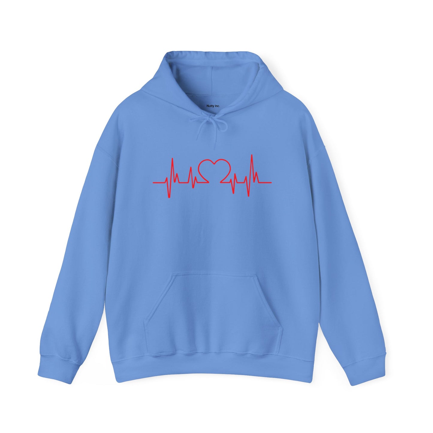 I Love You Heart Beat. Unisex Hooded Sweatshirt.