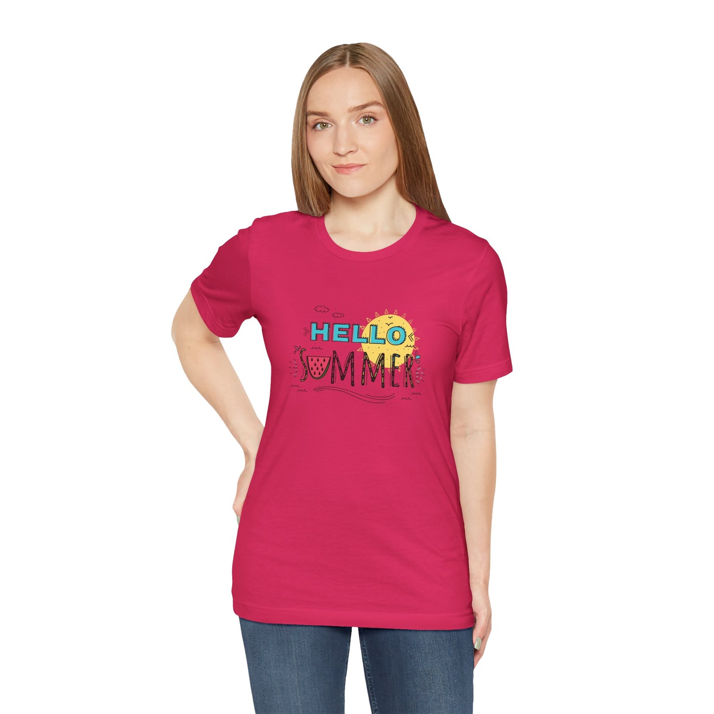 Hello Summer. Unisex Jersey Short Sleeve Tee