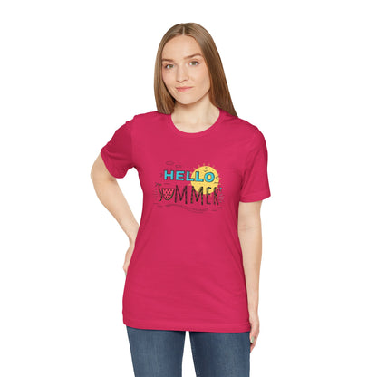 Hello Summer. Unisex Jersey Short Sleeve Tee