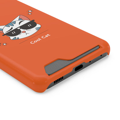 Cool Cat. Phone Case With Card Holder
