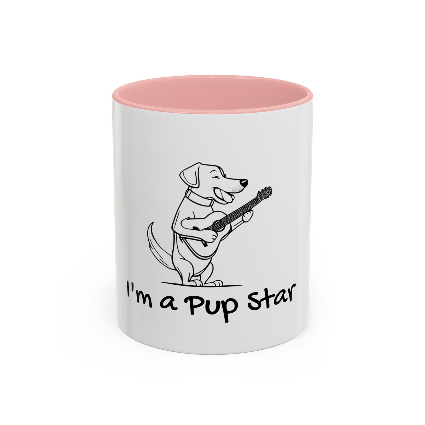 Dog With a Guitar. I"m a Pup Star.  Time Coffee Mug, 11oz