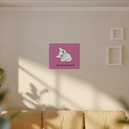 Canvas Print - Cute but Vexing Cat Wondering What You Want