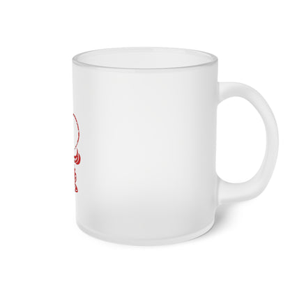 Coffee. Heart. Finished. Frosted Glass Mug