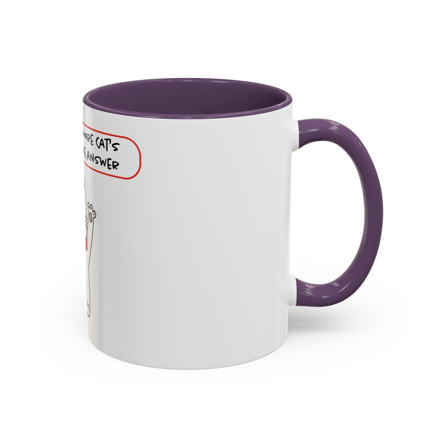 Oliver Says More Cats Is The Answer. Accent Coffee Mug, 11oz
