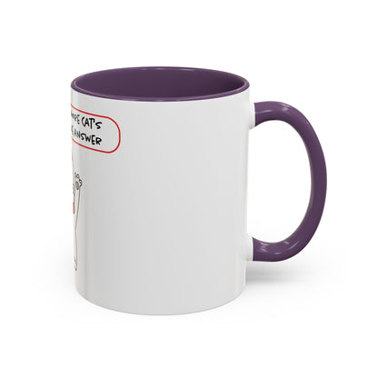 Oliver Says More Cats Is The Answer. Accent Coffee Mug, 11oz