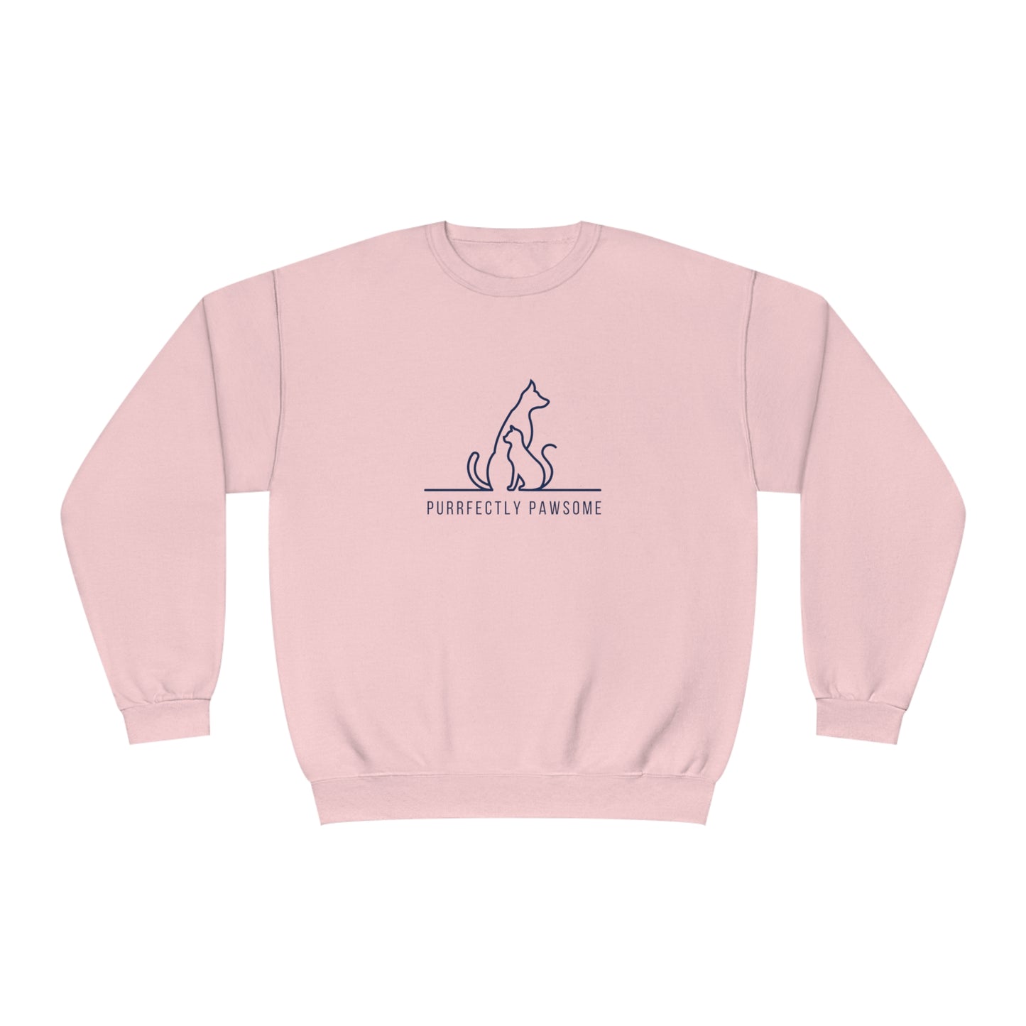 Purrfectly Pawsome Dog an Cat Silhouette. Unisex NuBlend® Crewneck Sweatshirt