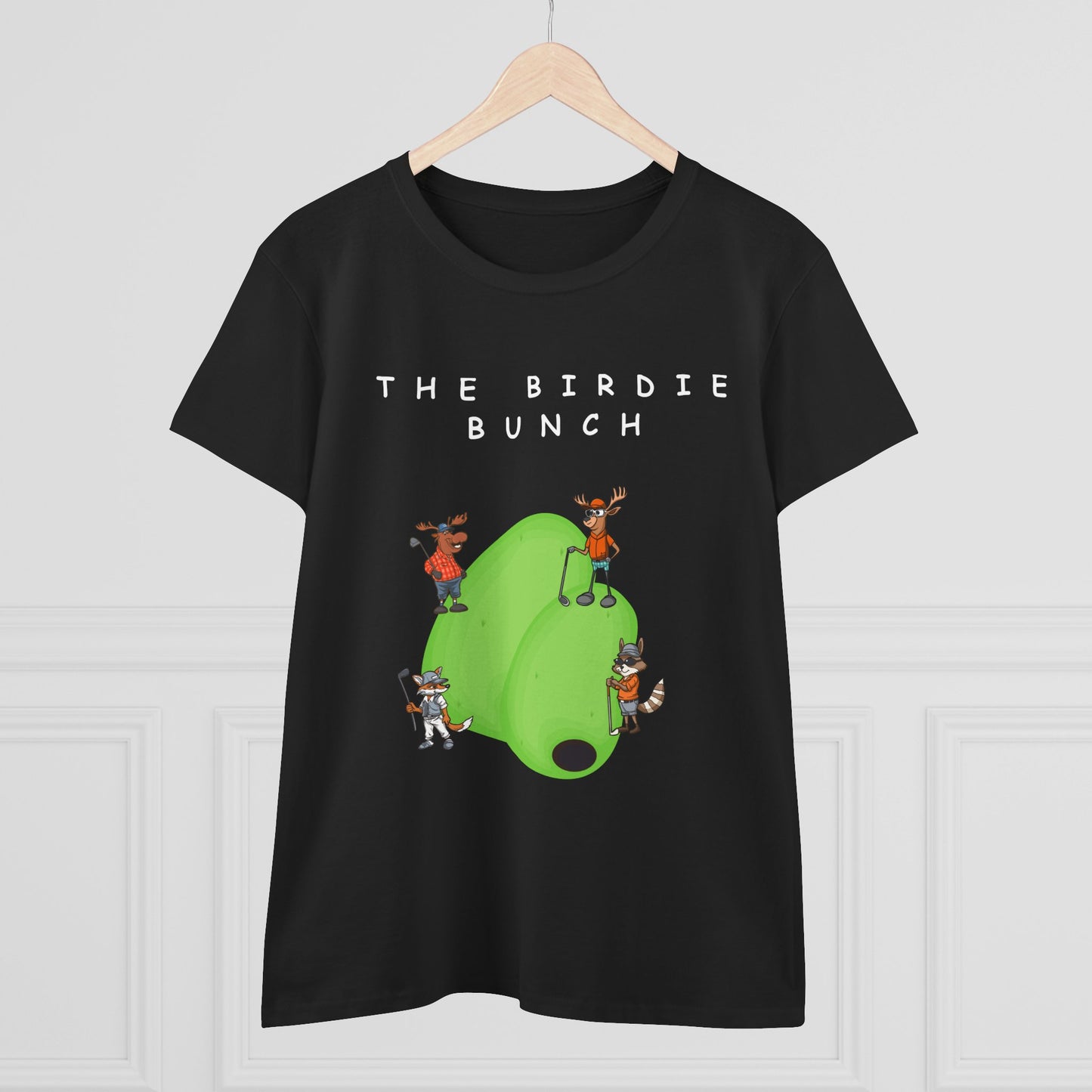 The Birdie Bunch.  Midweight Women's Cotton Tee.