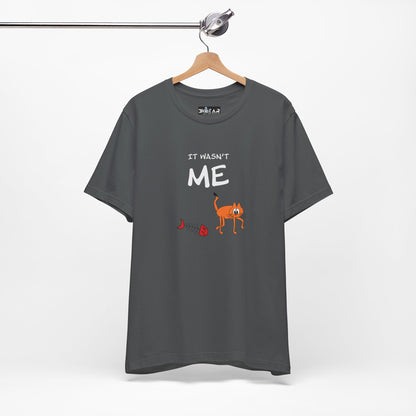Leo The Cat Didn't Do It. Unisex Jersey Short Sleeve Tee