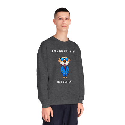 Chuck The Cool Dog. Unisex NuBlend® Crewneck Sweatshirt